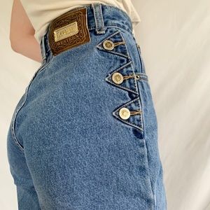 Vintage 80s Western Cowgirl Lawman High Waist Jean